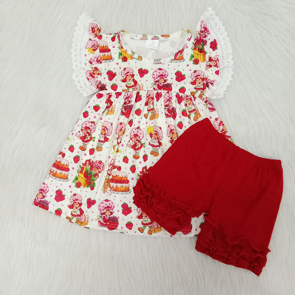 Lovely cartoon soft shorts set