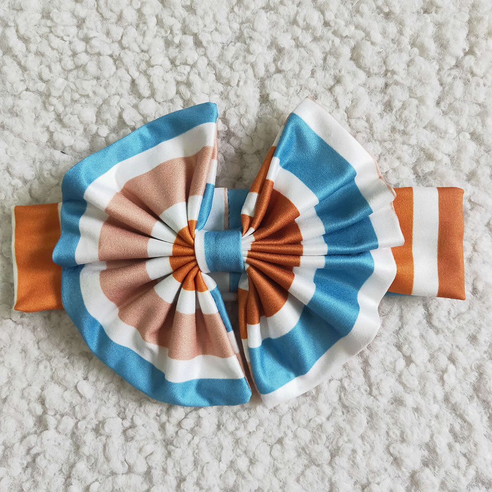 Baby girls stripe bell pants boutique clothing sets(can choose headband)