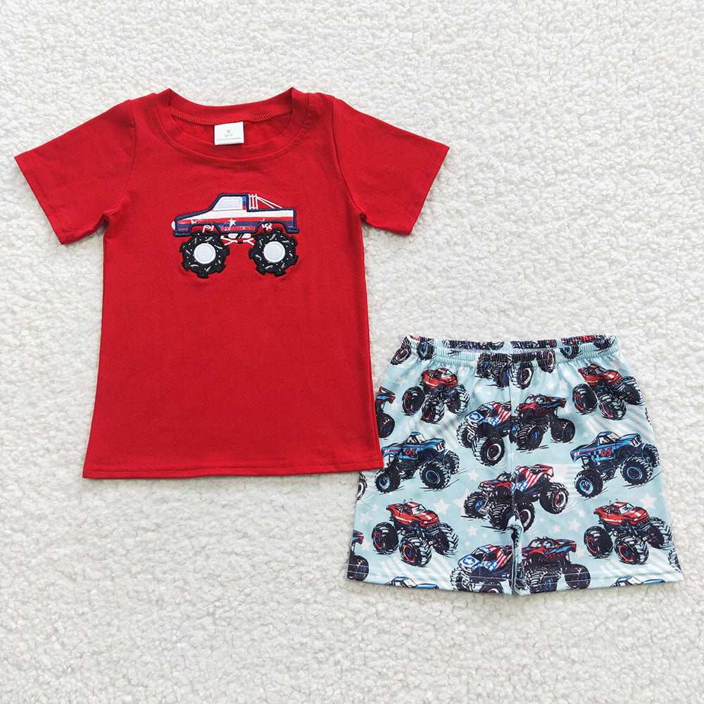 Baby Boys Tractor Summer Shorts Sets