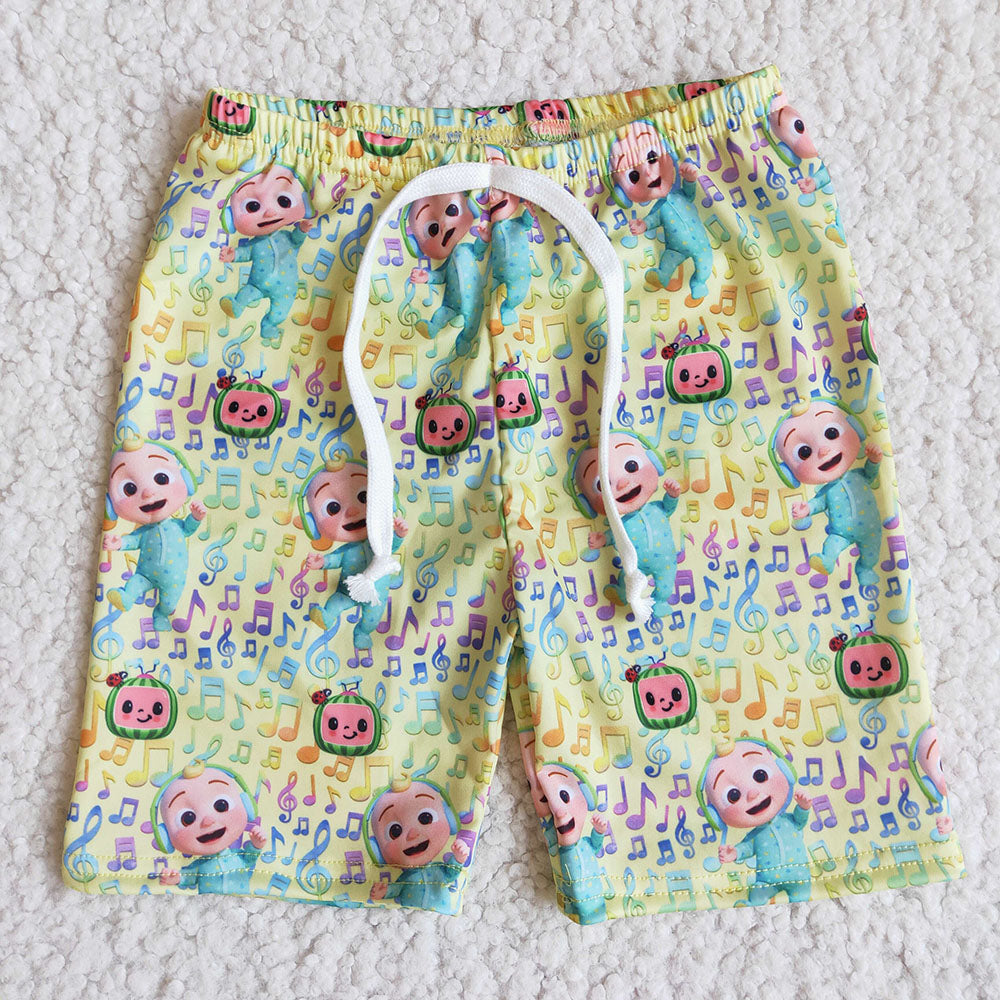 Baby boys green watermelon trunk summer swimsets
