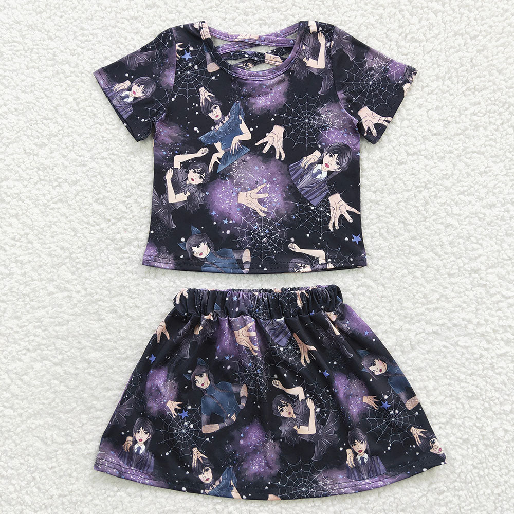 Baby Girls Movie Cartoon Black Skirts Clothes Sets