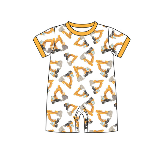 Baby Boys Excavator Short Sleeve Rompers preorder(moq 5)