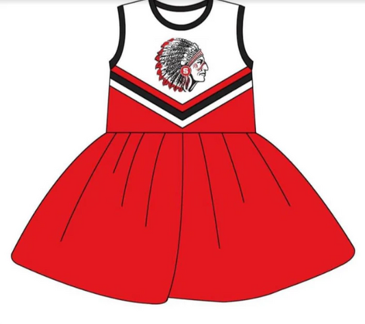 Baby Girls Red Indian Sleeveless Knee Length Dresses split order preorder Nov 8th