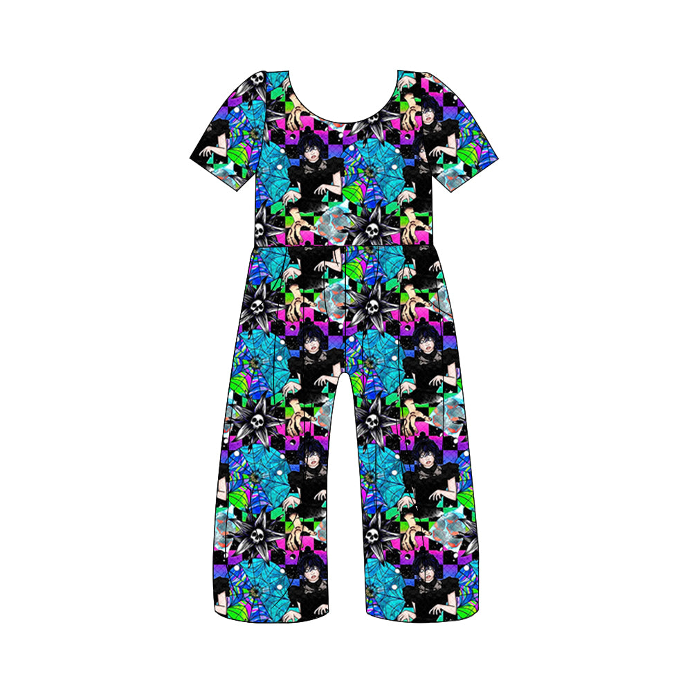 Baby Girls Colorful Witches Short Sleeve Pants JumpsuitsPreorder(moq 5)