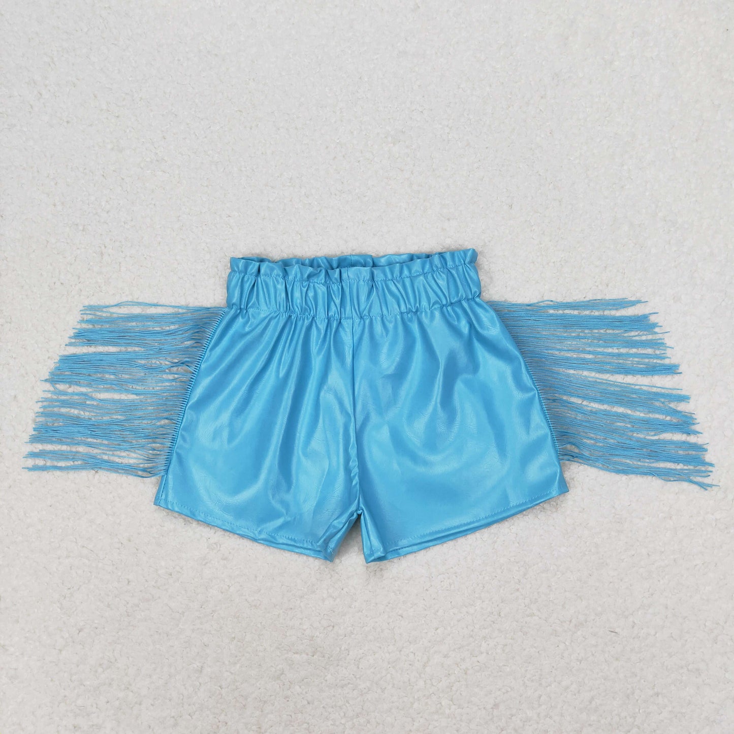 Baby Girls Tassels Fashion Sibling Sister Pleather Shorts