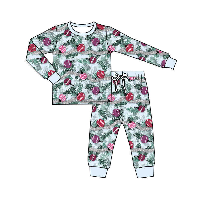 Baby Boys Christmas Tangle Top Pants Pajamas Clothes Sets Preorder(moq 5)