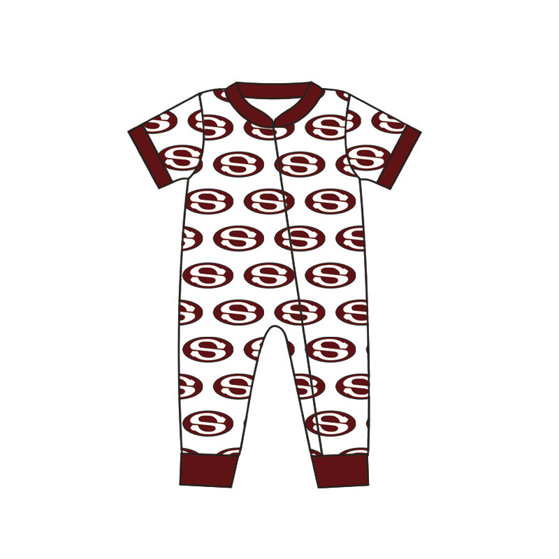 Baby Infant Boys Sylacauga Team Long Sleeve Zip Rompers preorder(moq 5)