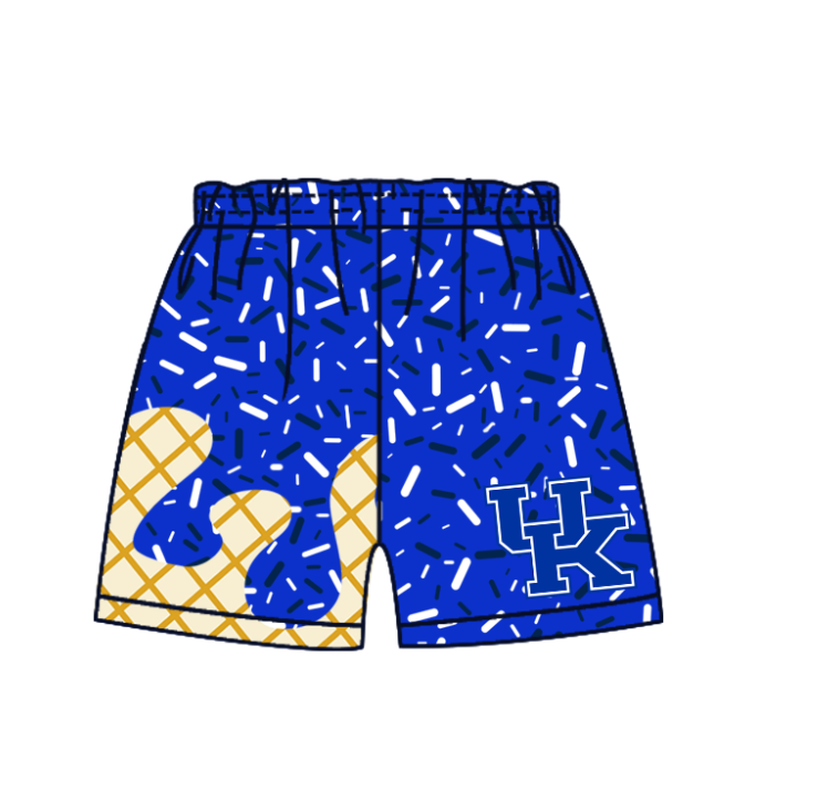 Preorder moq 5 Baby Boys Blue Sprinkles UK Team Shorts Bottom