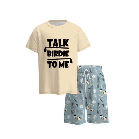 Baby Boys Golf Buddy Top Shirt Shorts Summer Clothes Sets Preorder(moq 5)