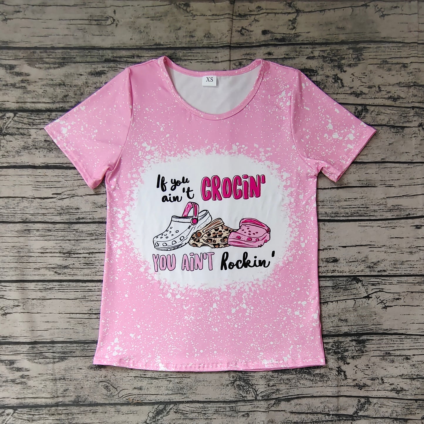 Adult Women Pink Summer Slippers Tee Shirts Tops