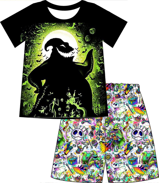 Baby Boys Monster Black Shirt Shorts Summer Clothes Sets preorder (moq 5)