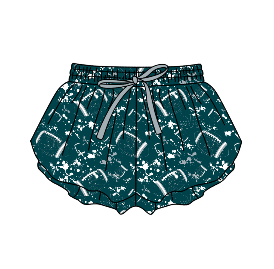Preorder (moq 5)Baby Girls Tie-dye Footballs Print Team Butterfly Shorts Bottom