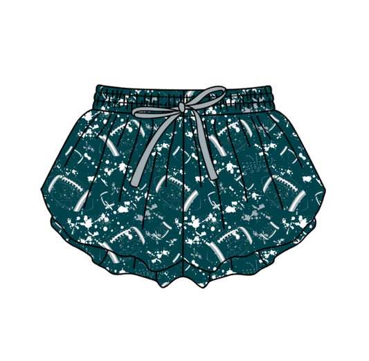 Preorder (moq 5)Baby Girls Tie-dye Footballs Print Team Butterfly Shorts Bottom