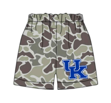 Preorder(moq 5) Adult Men Green Camo UK Team Shorts Bottoms