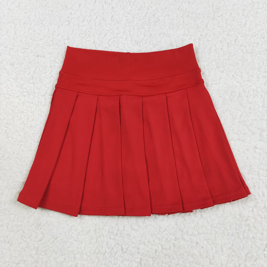 Baby Girls Red Yoga Skorts Bottom Pleated Skirts