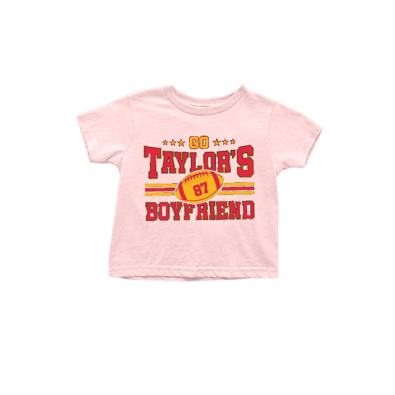Baby Girls Pink Singer Boyfriend Short Sleeve Tee Shirts Tops Preorder(moq 5)