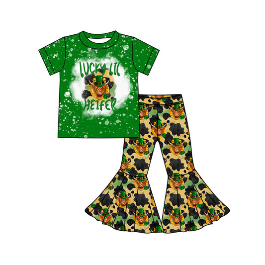 Baby Girls St Patrick Hiefer Top Bell Pants Clothes Sets preorder(MOQ 5)