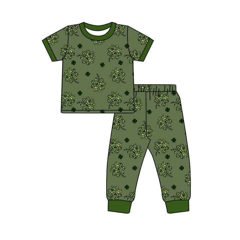 Baby Boys St Patrick Lucky Duck Call Shirt Top Pants Pajamas Sets preorder(MOQ 5)