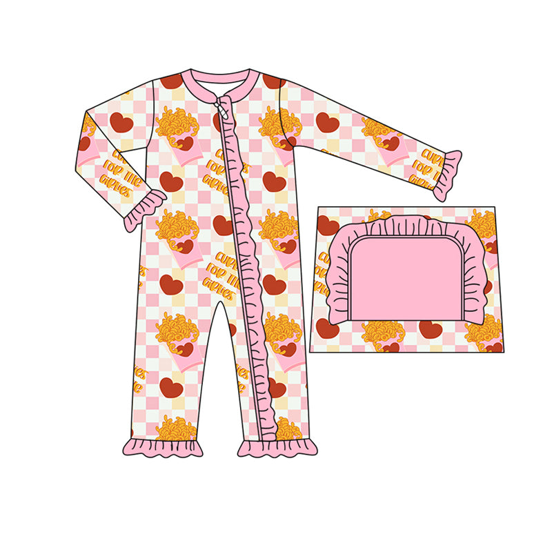 Baby Girls Valentines Chips Noddles Rompers preorder(moq 5)