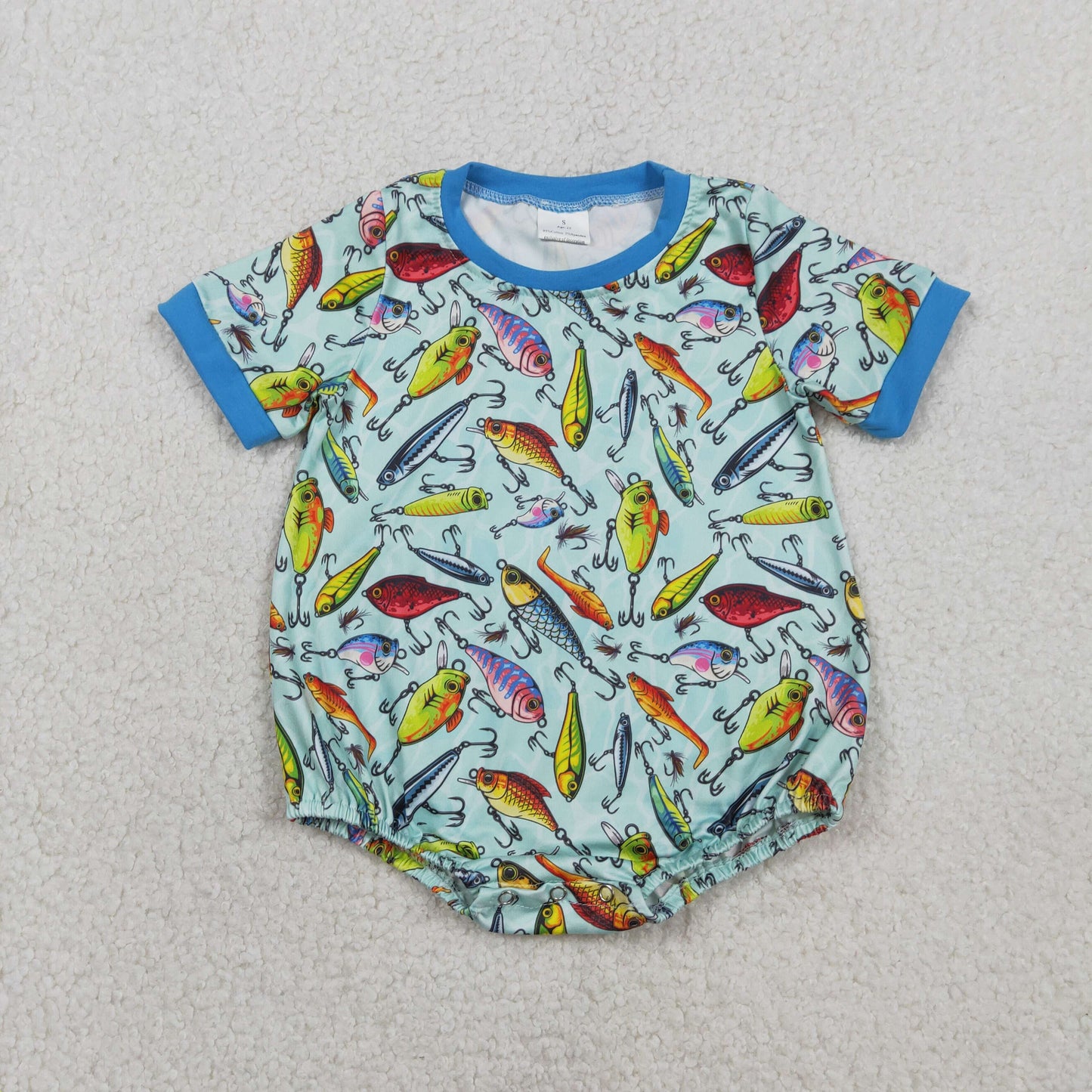 Baby Boys Short Sleeve Fishing Hunting Rompers