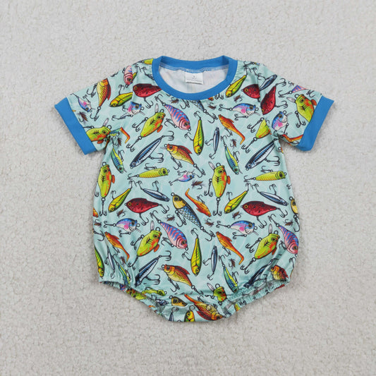 Baby Boys Short Sleeve Fishing Hunting Rompers