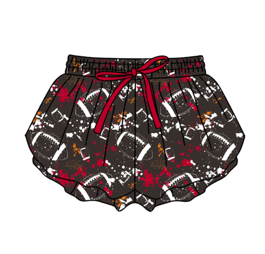 Preorder (moq 5)Baby Girls Tie-dye Footballs Print Team Butterfly Shorts Bottom