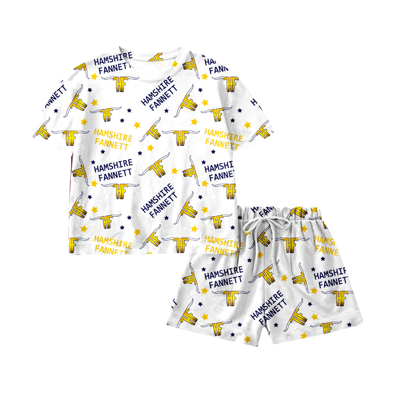 Preorder (moq 5)Baby Boys Hampshire Fannett Top Short Team Clothes Sets