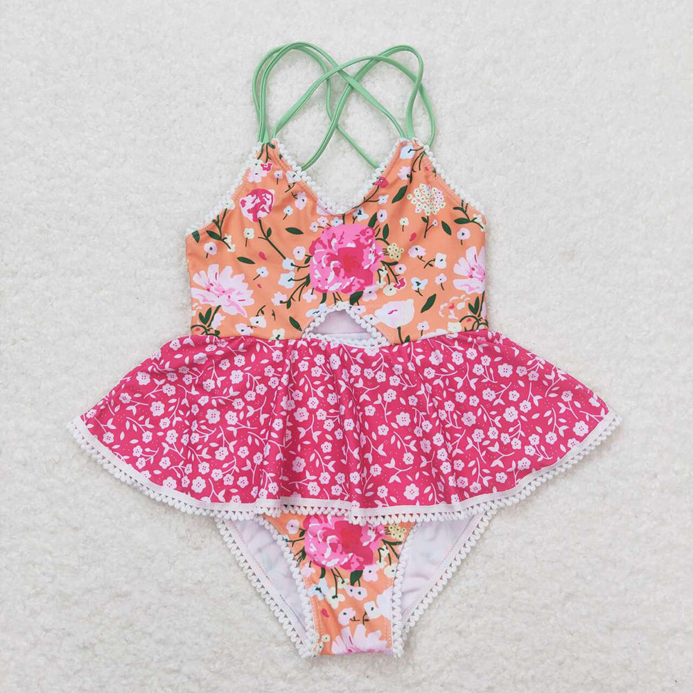 Baby Girls Summer Ruffle One Piece Sibling Sister Swimsuits