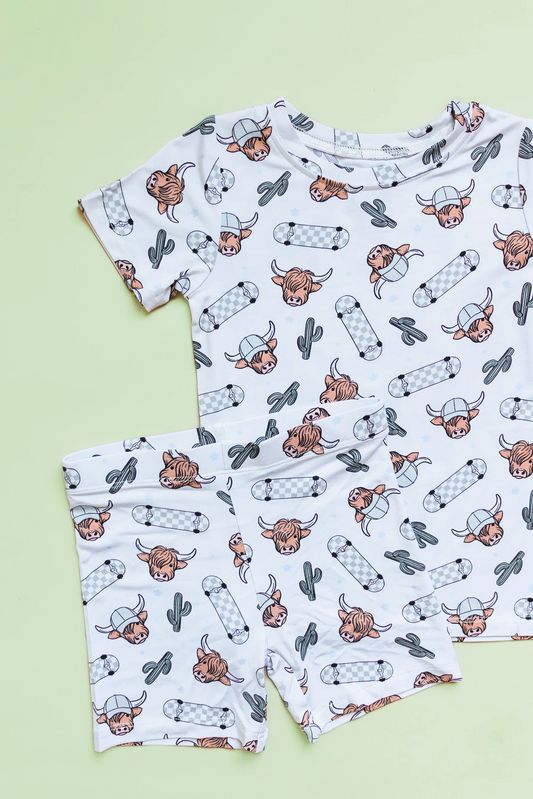 Baby Boys Cow Scoot Top Shorts Pajamas split order preorder May 26th