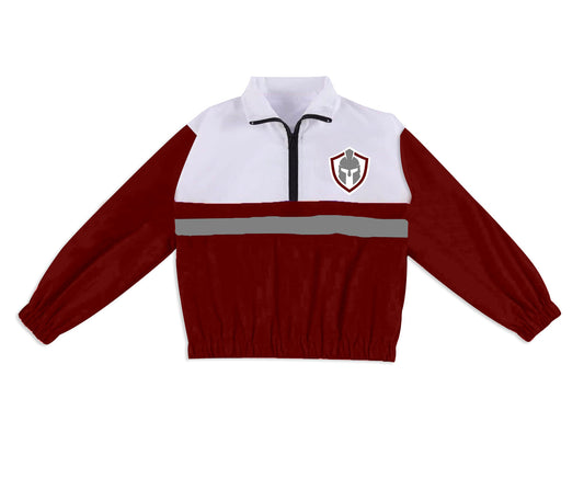 Preorder (moq 5)Baby Boys Long Sleeve Warriors Team Zip Pullovers Tops