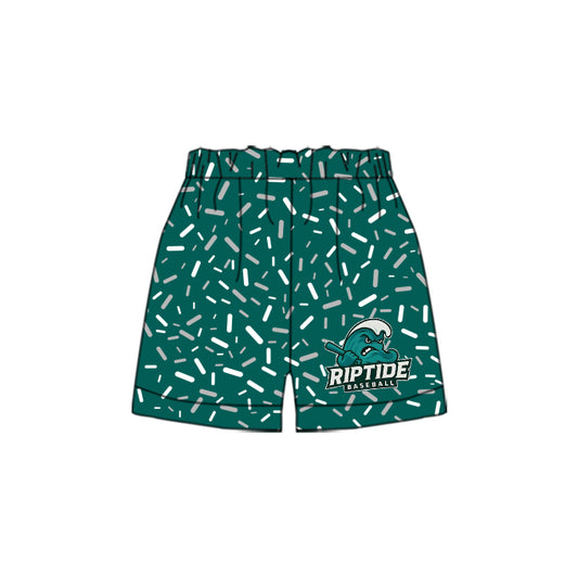 Preorder(moq 5) Baby Boys Green Piptide Baseball Team Sports Shorts