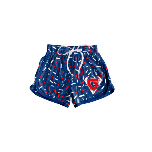 Preorder(moq 5) Baby Girls Team G Navy Sprinkles Sports Shorts
