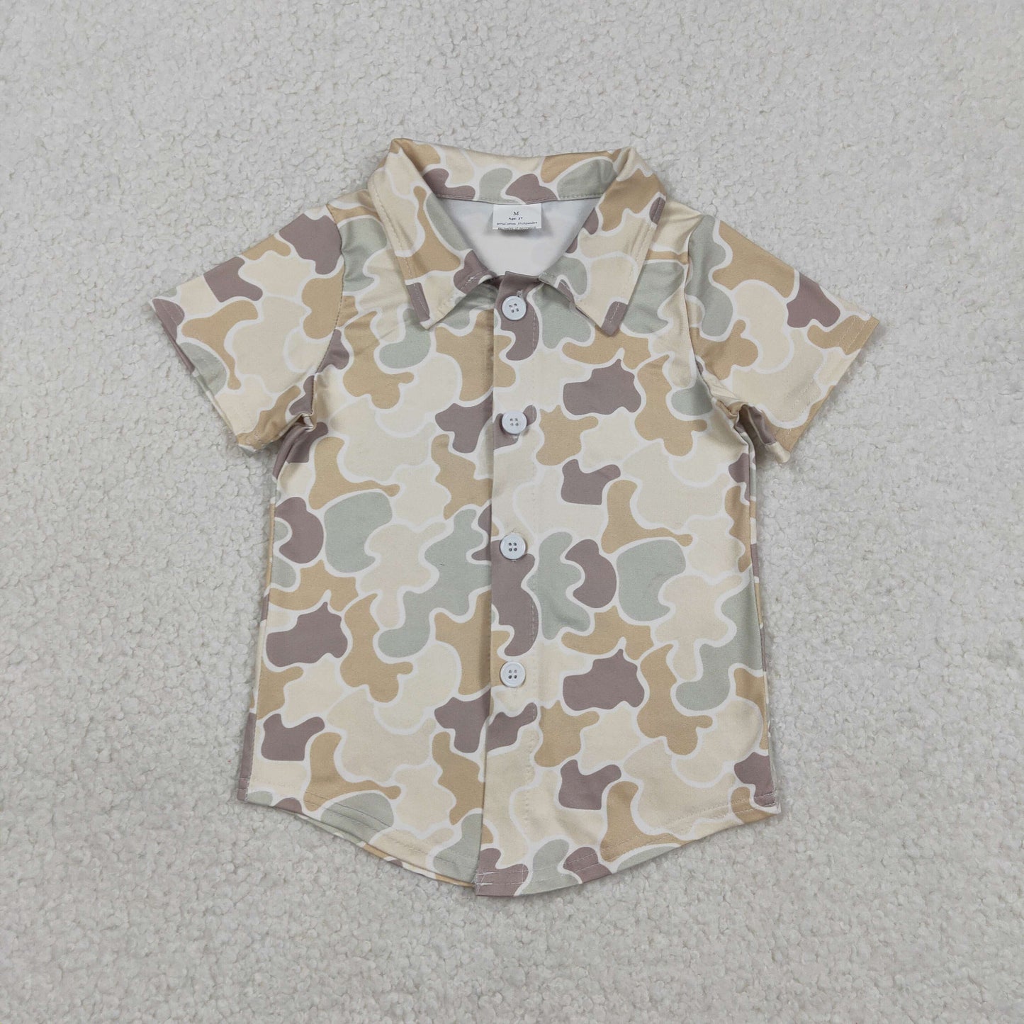 Baby Boys Southern Khaki Camo Button Shirts Top