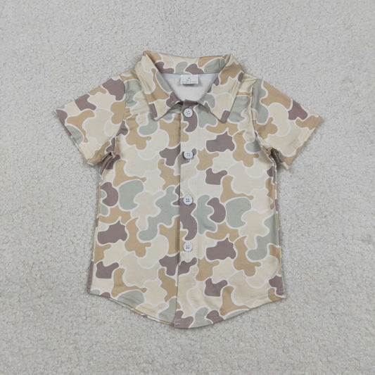 Baby Boys Southern Khaki Camo Button Shirts Top