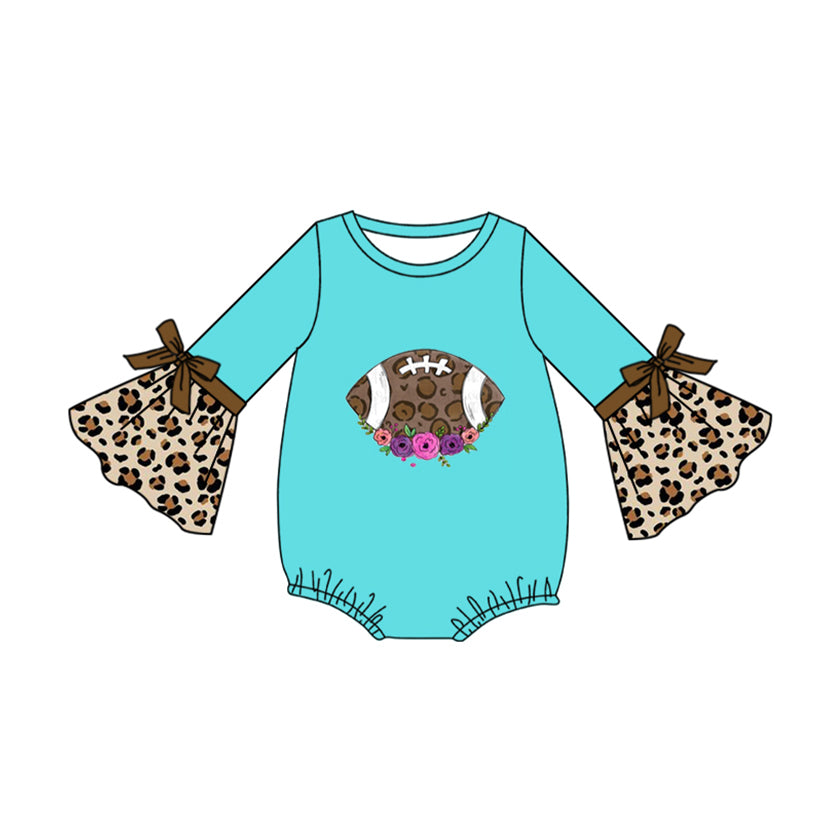 Baby Infant Girls Football Leopard Rompers preorder(moq 5)