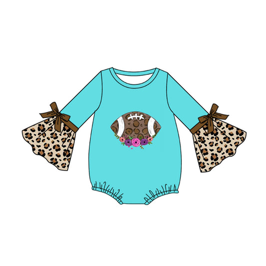 Baby Infant Girls Football Leopard Rompers preorder(moq 5)