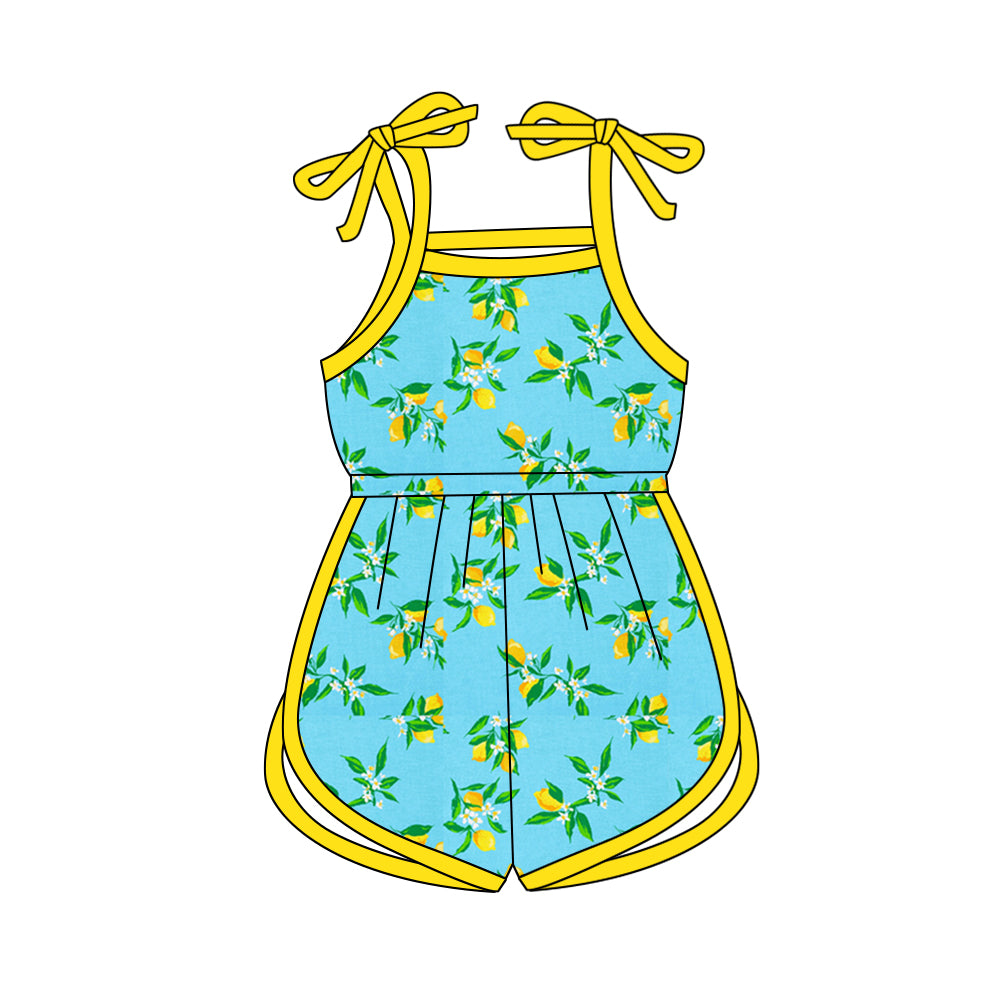 Baby Girls Lemon Straps Jumpsuits Preorder(moq 5)