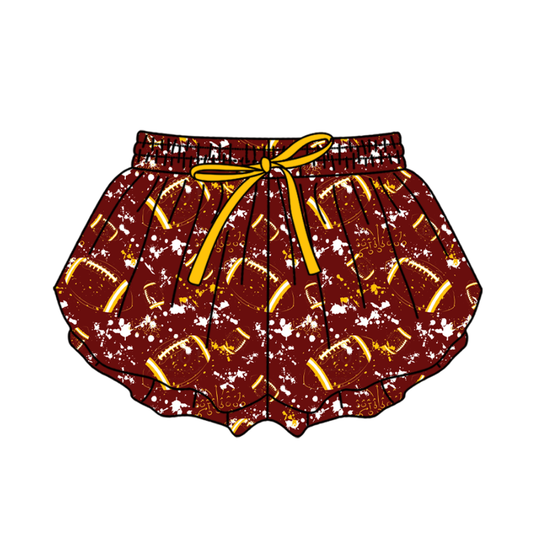 Preorder (moq 5)Baby Girls Tie-dye Footballs Print Team Butterfly Shorts Bottom