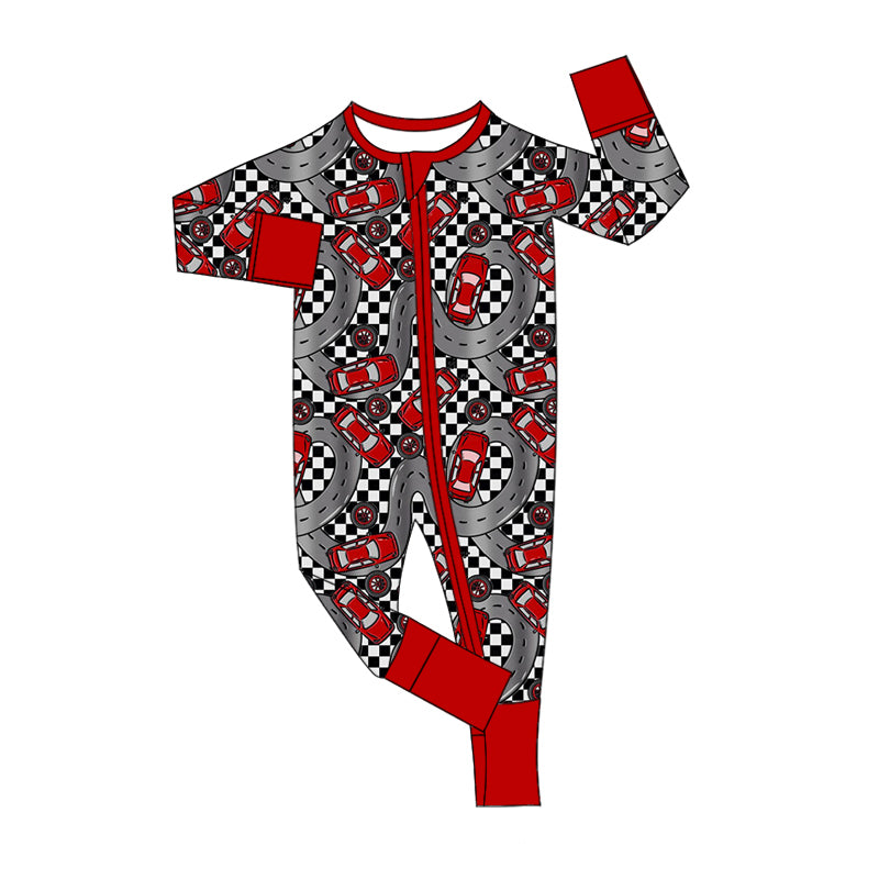 Baby Infant Boys Racing Cars Zip Rompers preorder(moq 5)