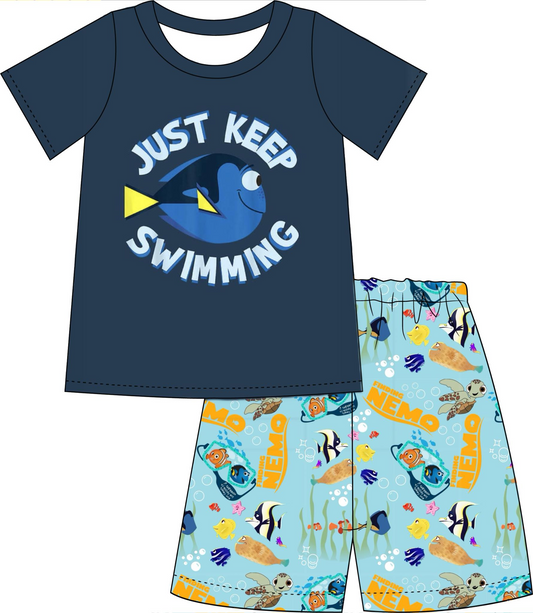 Baby Boys Fishing Shirt Shorts Summer Clothes Sets preorder (moq 5)