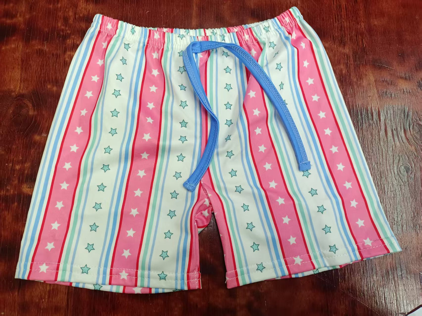 Preorder moq 5 Baby Boys Stars Stripe 4th Of July Shorts Bottoms