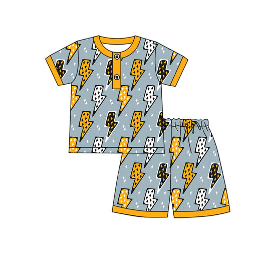Preorder (moq 5)Baby Boys Western Light Tee Top Shorts Pajamas