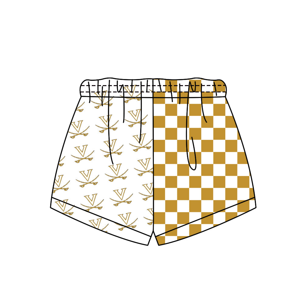Preorder (moq 5)Baby Boys Girls Team Checked Shorts Bottom