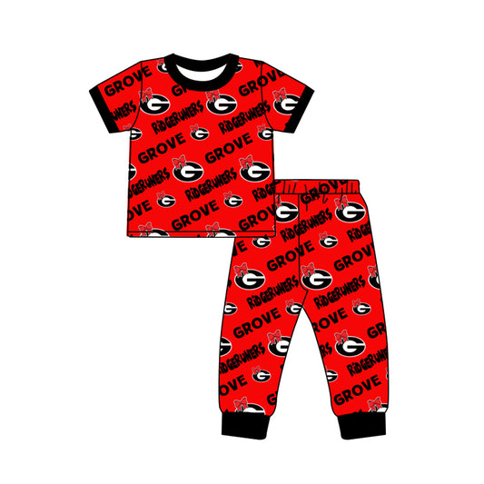 Baby Boys Grove Team Shirt Top Red Pants Pajamas Clothes Sets split order preorder May 20th