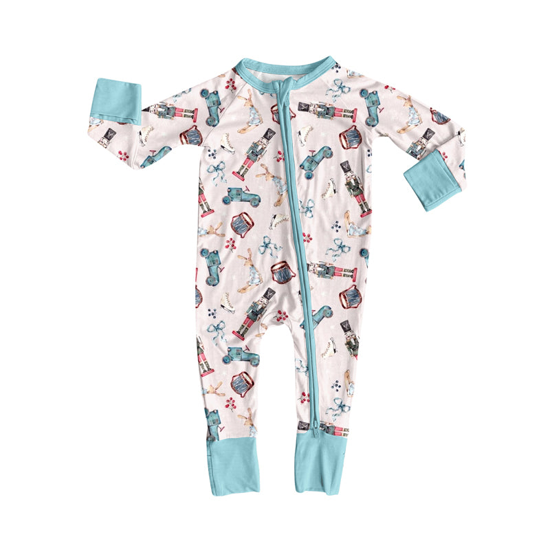 Preorder(moq 5)Baby Infant Boys Soldiers Bows Plaid Western Zipper Rompers