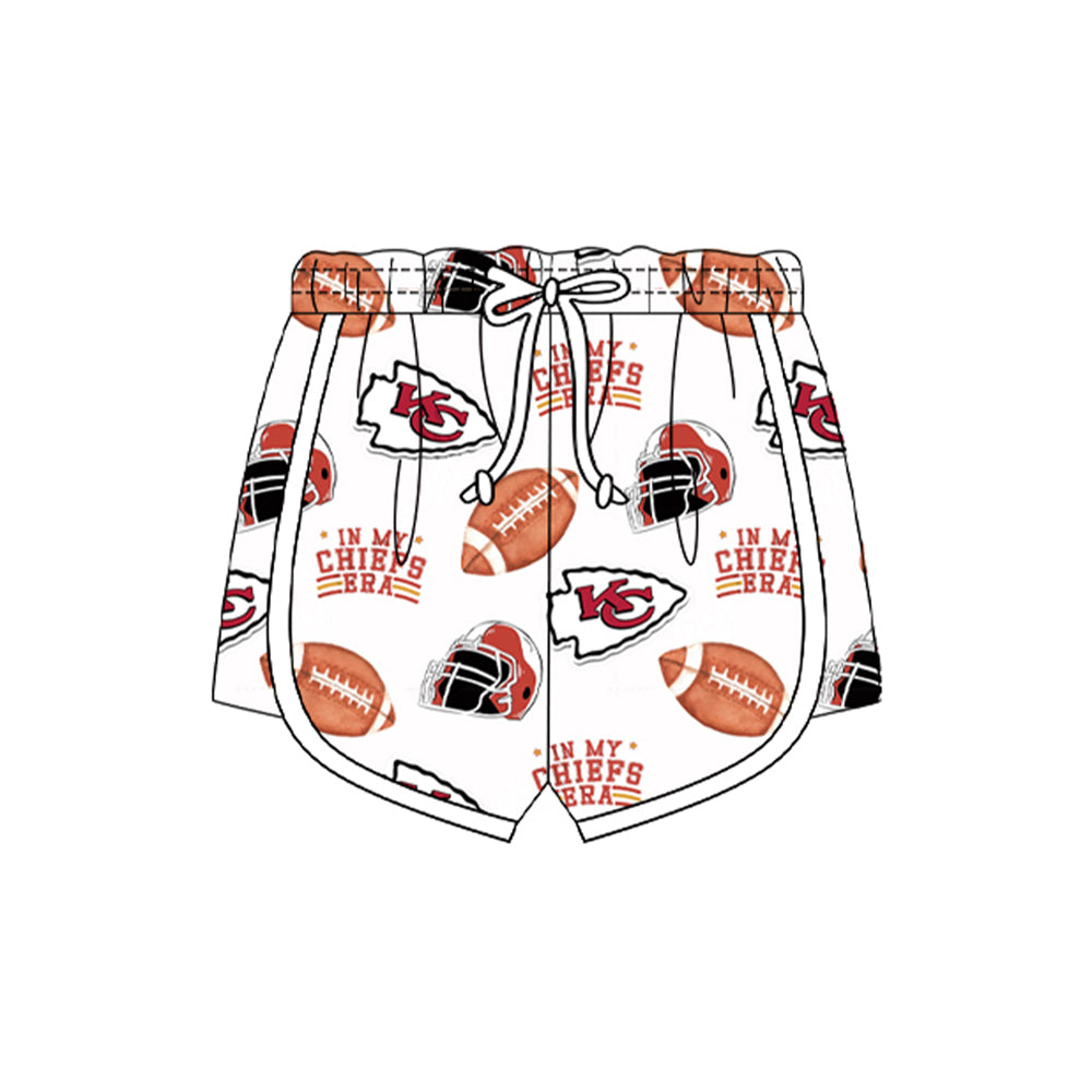 Preorder (moq 5)Baby Girls Footballs KC Team Shorts Bottom