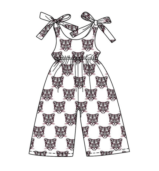 Split Preorder July 20th Baby Girls Bows Strap Team Pant Jumpsuits