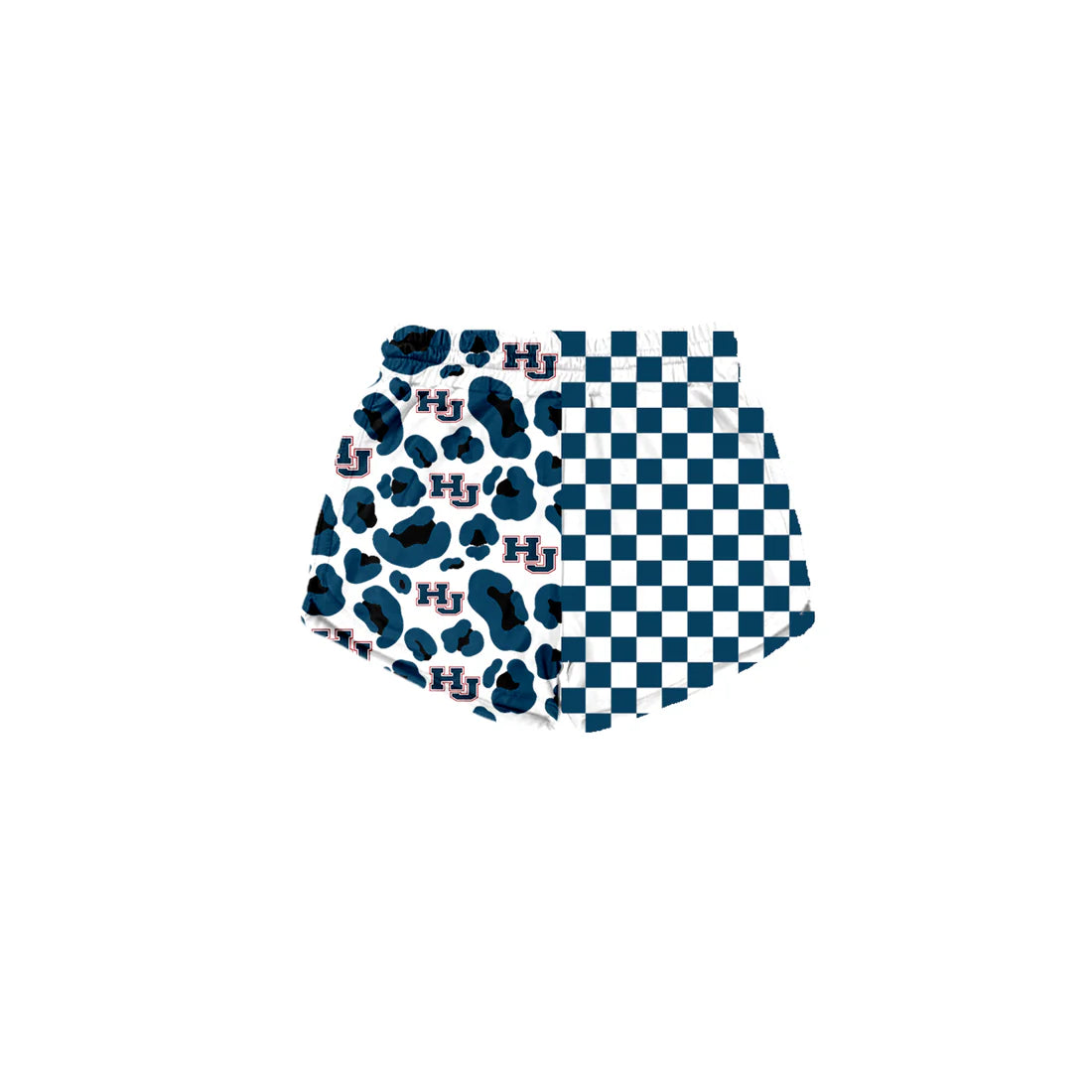 Preorder (moq 5)Baby Girls Green Checked Leopard HJ Team Shorts Bottom
