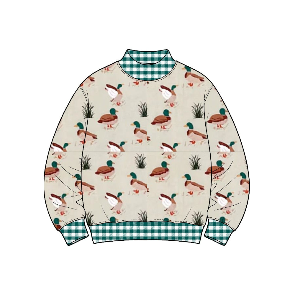 Preorder(moq 5) Boys Long Sleeve Mock Neck Top Floral Printed Kids clothing