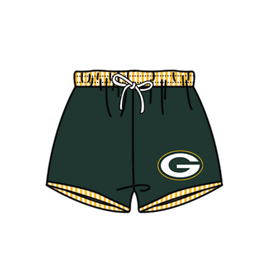 Preorder moq 5 Baby Boys Green G Team Swimming Trunks Bottom